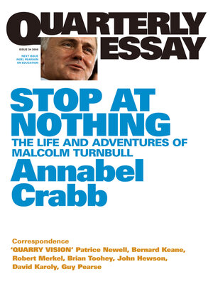 Quarterly Essay 34 Stop at Nothing - ebook